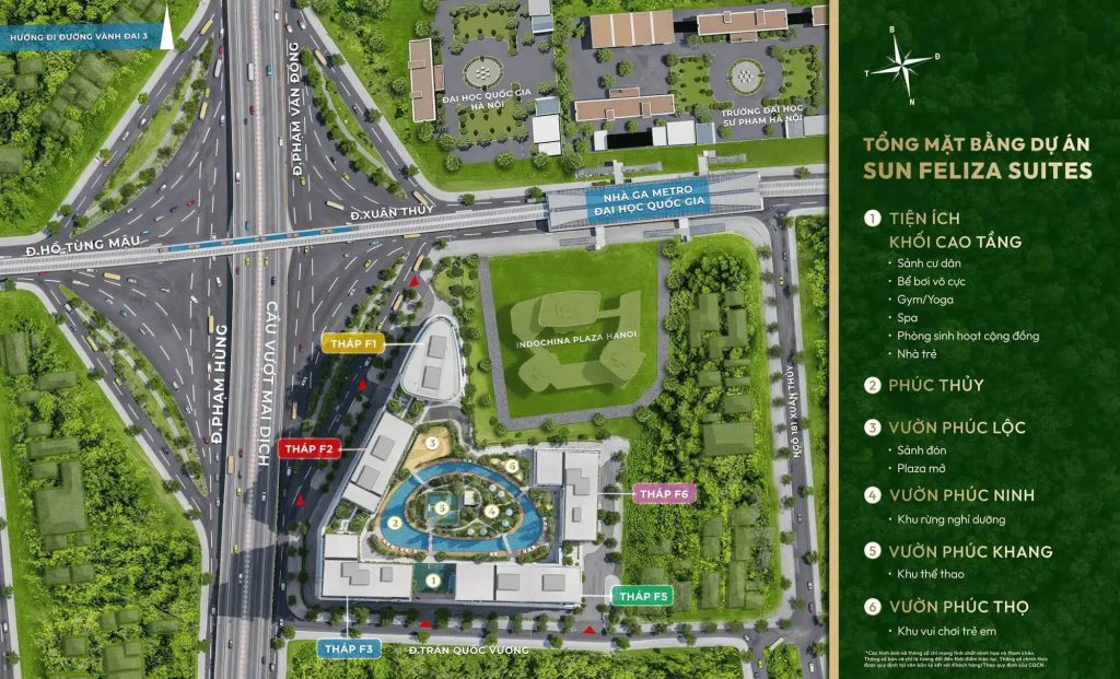 Sun Feliza Suites 7 Mặt bằng tổng thể dự án Sun Feliza Suites Xuân Thủy