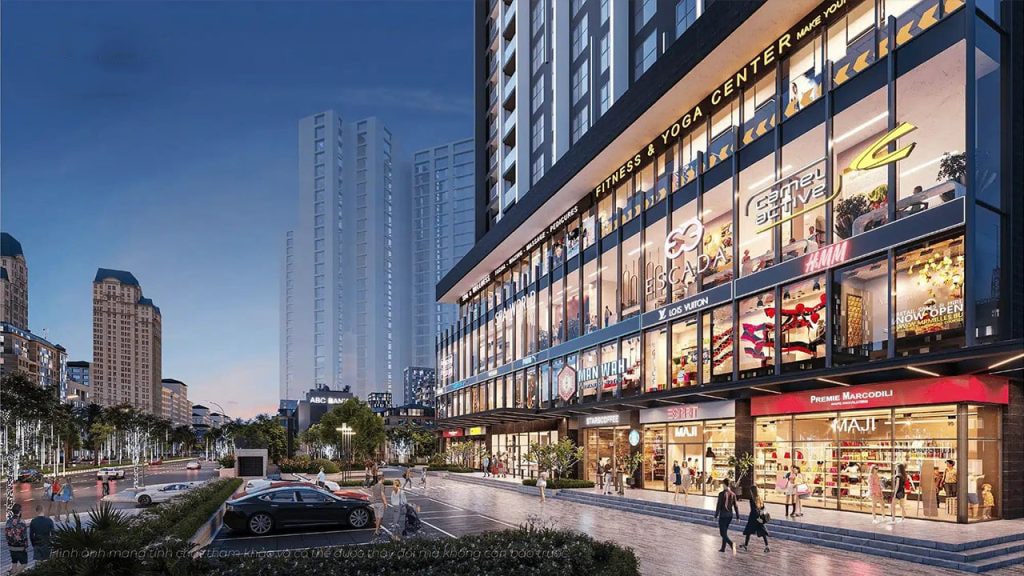 Tiện ích Sun Feliza Suites - Thông tin chính thức từ Sun Group 4 Shop thương mại 3 tầng với siêu thị, nhà hàng và các cửa hàng tiện ích