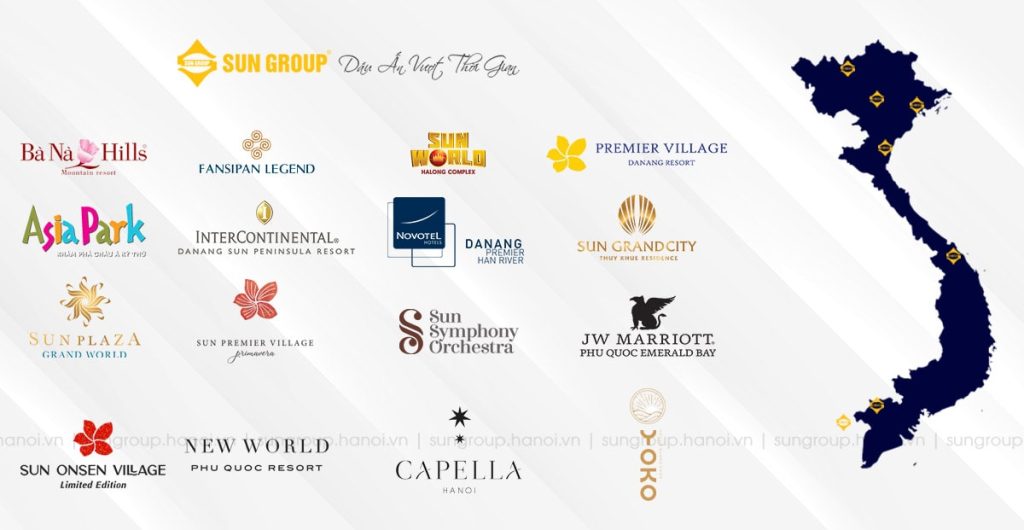Sun Group - Chủ đầu tư dự án Sun Feliza Suites 2 Các thương hiệu thuộc sở hữu của Sungroup