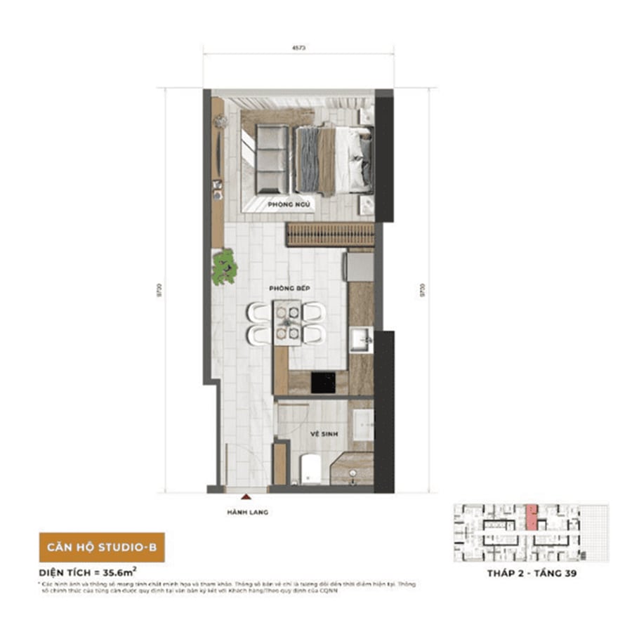 Sun Feliza Suites 20 Căn hộ studio tại Sun Feliza Suites Xuân Thủy – Cầu Giấy được thiết kế thông minh với không gian mở, tích hợp khu bếp, bàn làm việc và giường ngủ, tối ưu hóa diện tích
