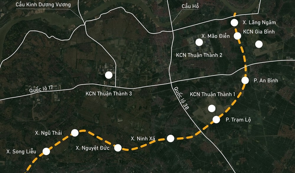 Sun Bắc Ninh: Tâm Điểm Đầu Tư Bất Động sản 2025 Nhờ Sóng Hạ Tầng và Tăng Trưởng Vĩ Mô 3 Toàn cảnh Vành đai 4 đang xây dựng qua thị xã Thuận Thành và huyện Gia Bình, Bắc Ninh