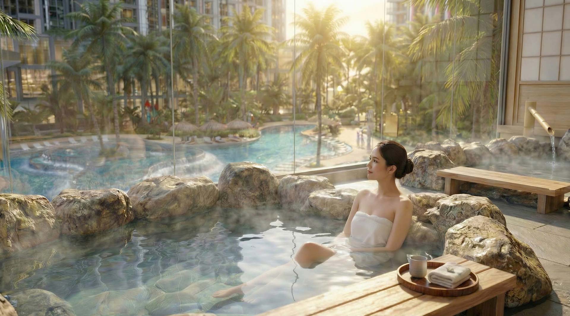 Khoáng nóng tại căn hộ chung cư Alumi Preimum