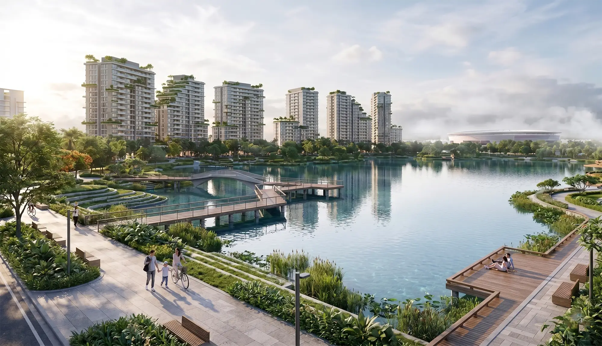 Hồ điều hòa trung tâm tại Forestia Park